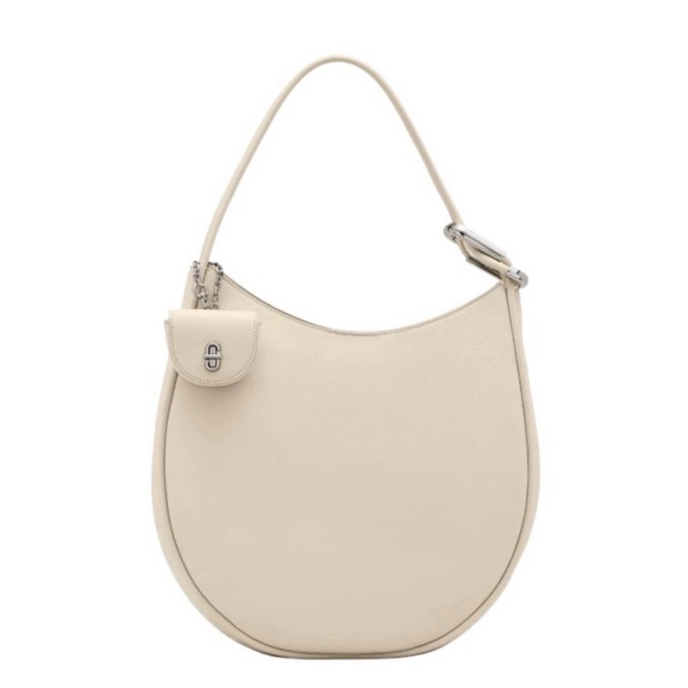 Marc Jacobs Cream Leather Crescent Hobo Bag